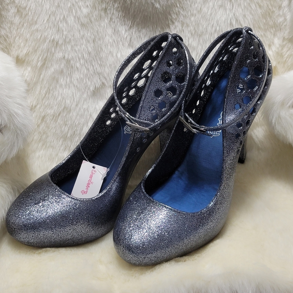Chemistry Glitter Jelly Pumps size 7